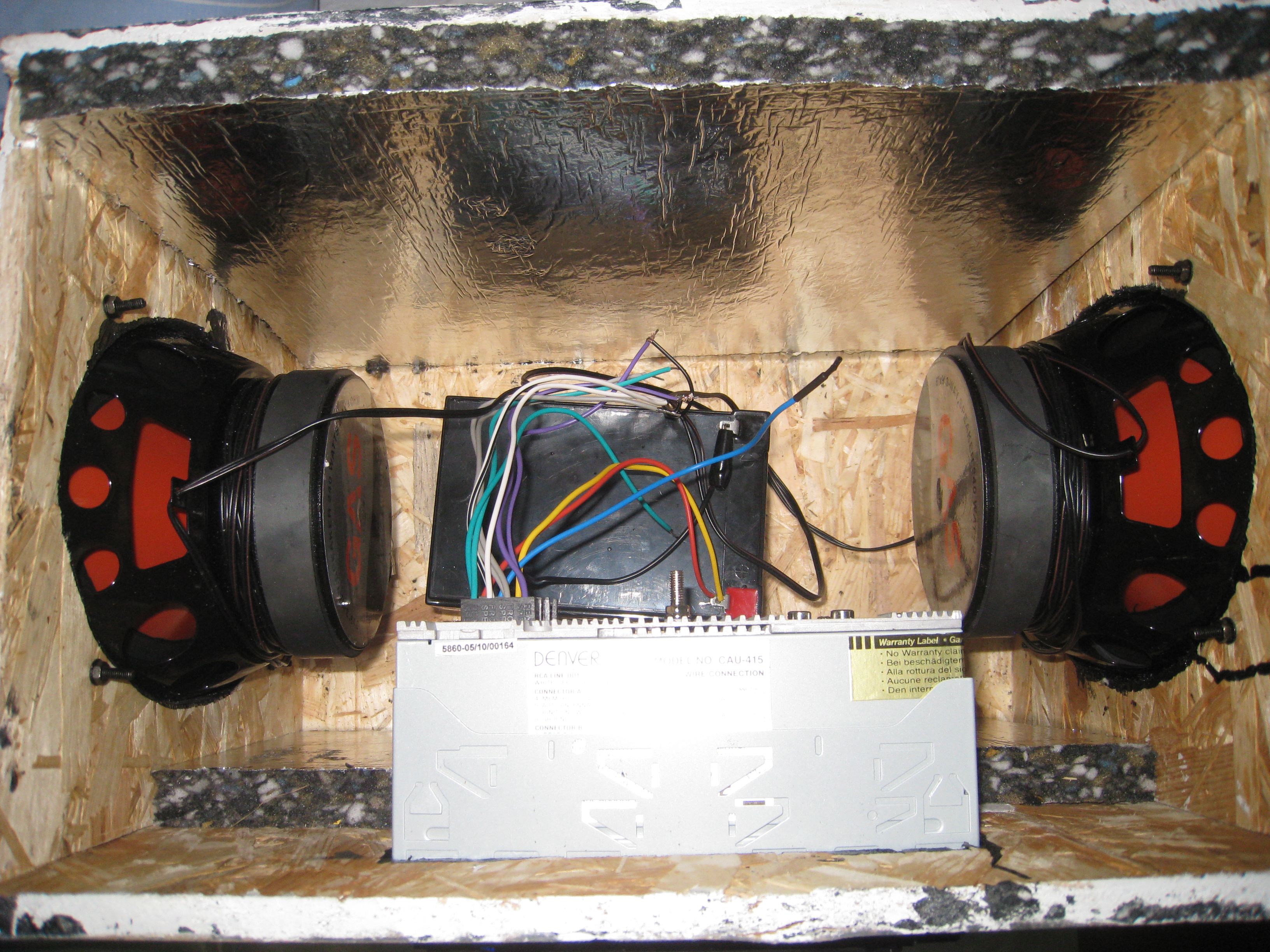 Interior picture of boombox